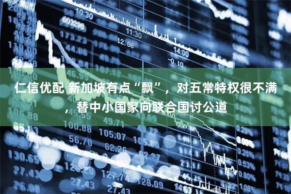 仁信优配 新加坡有点“飘”，对五常特权很不满，替中小国家向联合国讨公道